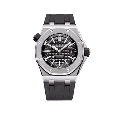 Audemars Piguet Royal Oak Offshore Diver Black Dial Black Rubber Men's Watch 15710ST.OO.A002CA.01