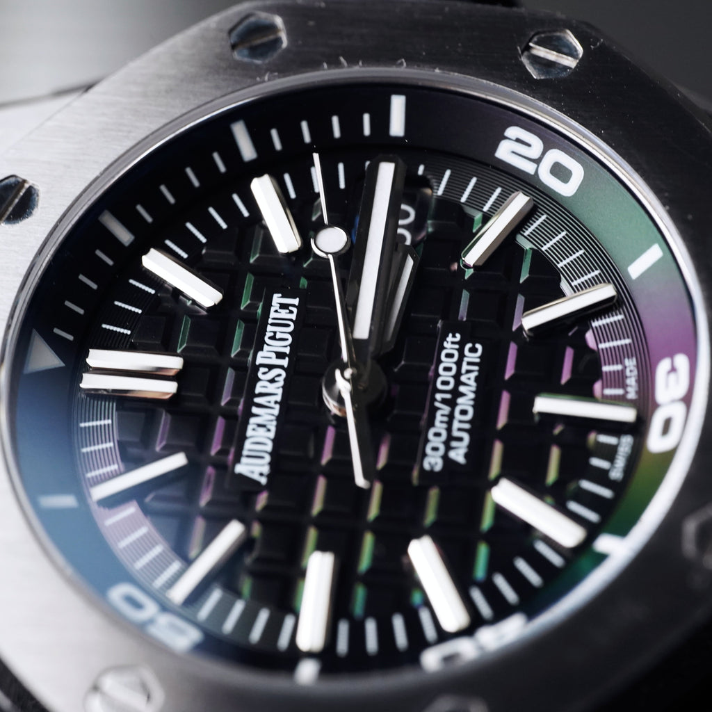 Audemars Piguet Royal Oak Offshore Diver Black Dial Black Rubber Men's Watch 15710ST.OO.A002CA.01